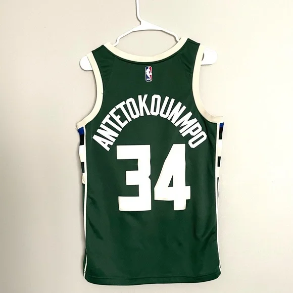 Nike NBA Bucks Jersey Antetokounmpo Green Basketball Jersey - Picture 2 of 7